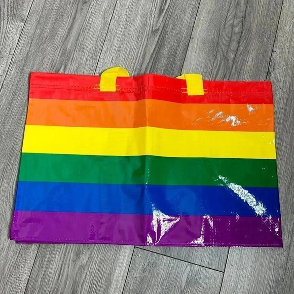 IKEA KVANTING Rainbow Pride Multicolored Bag Shopping Storage - Picture 3 of 9
